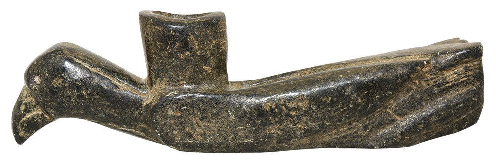 9 7/8" Bird Effigy Great Pipe.  Richland Co, GA.  Rare (1 of 6)