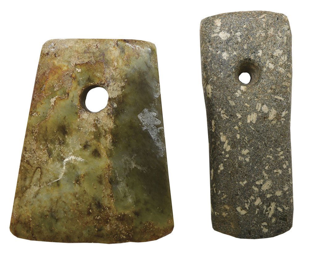 Two colorful Ancient Chinese Pendants (3 1/4" & 3 (1 of 2)