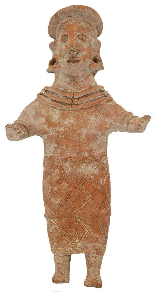 11 7/8" Clay Figurine.  Colima.  MX.  Large, artistic (1 of 2)