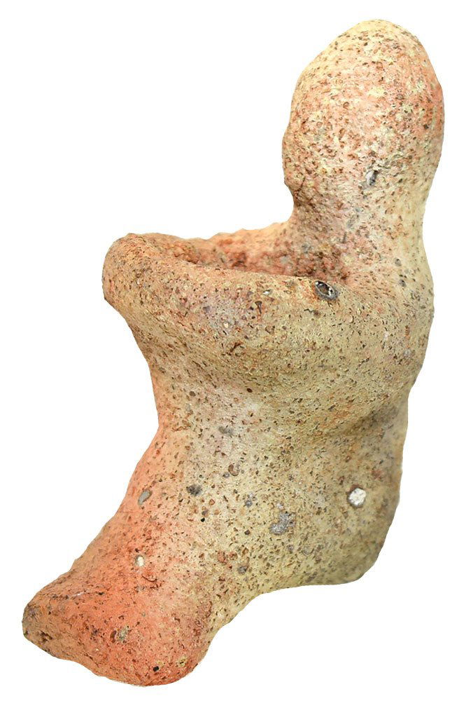 2 1/2" Human Effigy Pipe.  Southern IN.  A weathered, (1 of 3)