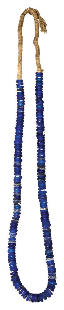 34" Strand of Antique Tradebeads. 18th Century.  Blue (1 of 1)