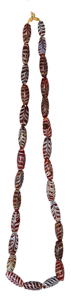 34" Strand of Antique Tradebeads. 1800's.  Red Venetian (1 of 1)