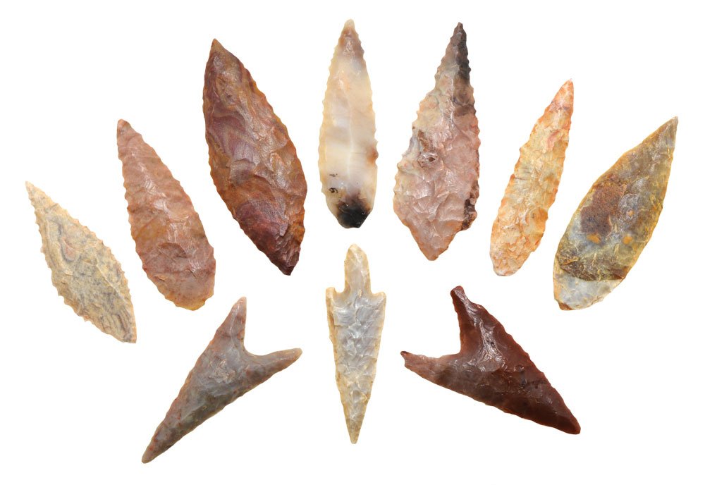 10 large and fine African Points (1 7/8"-2 1/4"). (1 of 1)