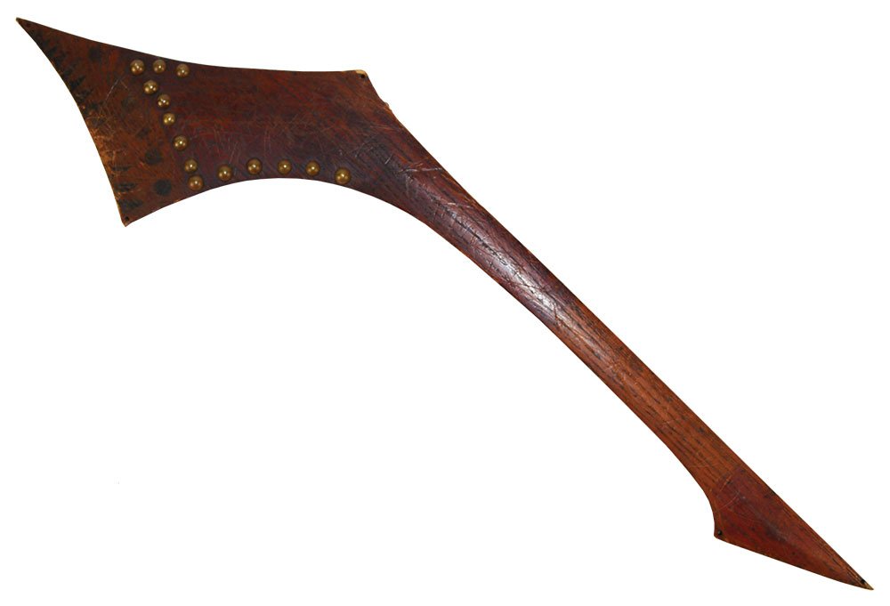 28 3/4" Sioux Gunstock Spontoon War Club.  From a (1 of 5)