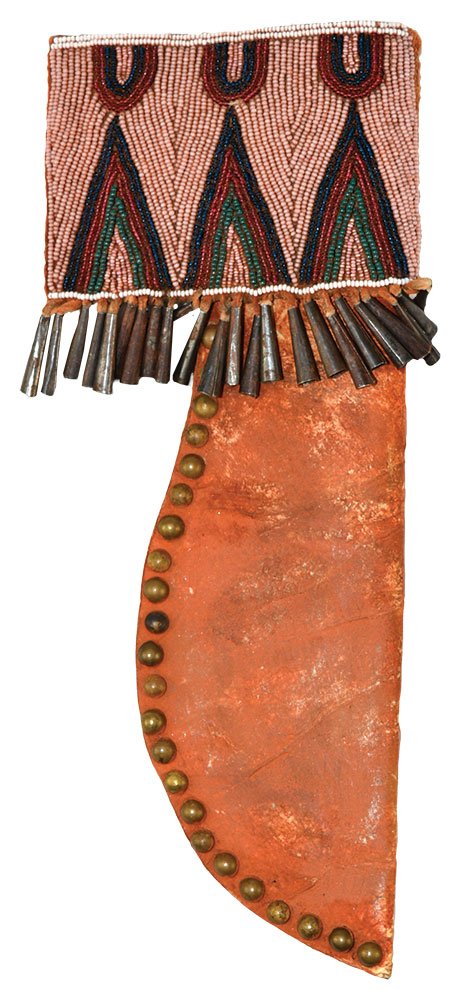 12 7/8" Crow Knife Sheath.  Ex-Bryce Hathcock, private (1 of 2)