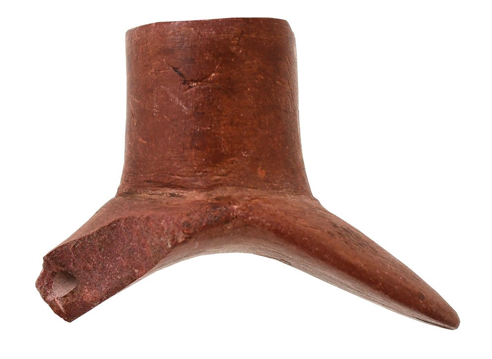 2" Curved Base Monitor Pipe.  Huron Co, OH.  Very rare (1 of 2)