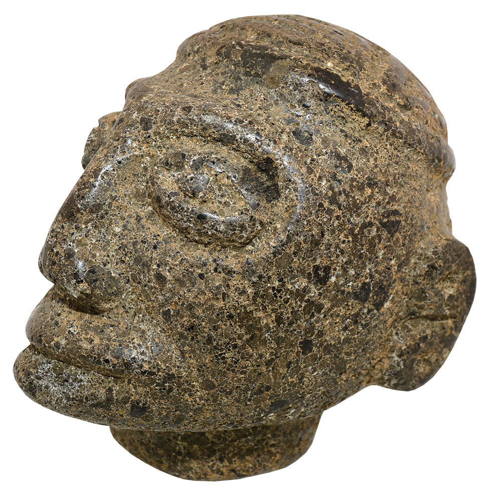 5 1/2" H. Stone "Trophy Skull"  Costa Rica.  Black (1 of 5)