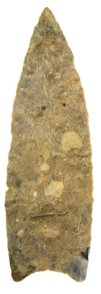 3 11/16" Clovis.  Stoddard Co,  MO.   Breccia (1 of 3)