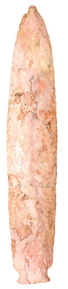 8" Benton.  From the Halfway Creek Cache.  MS.  Glued. (1 of 4)