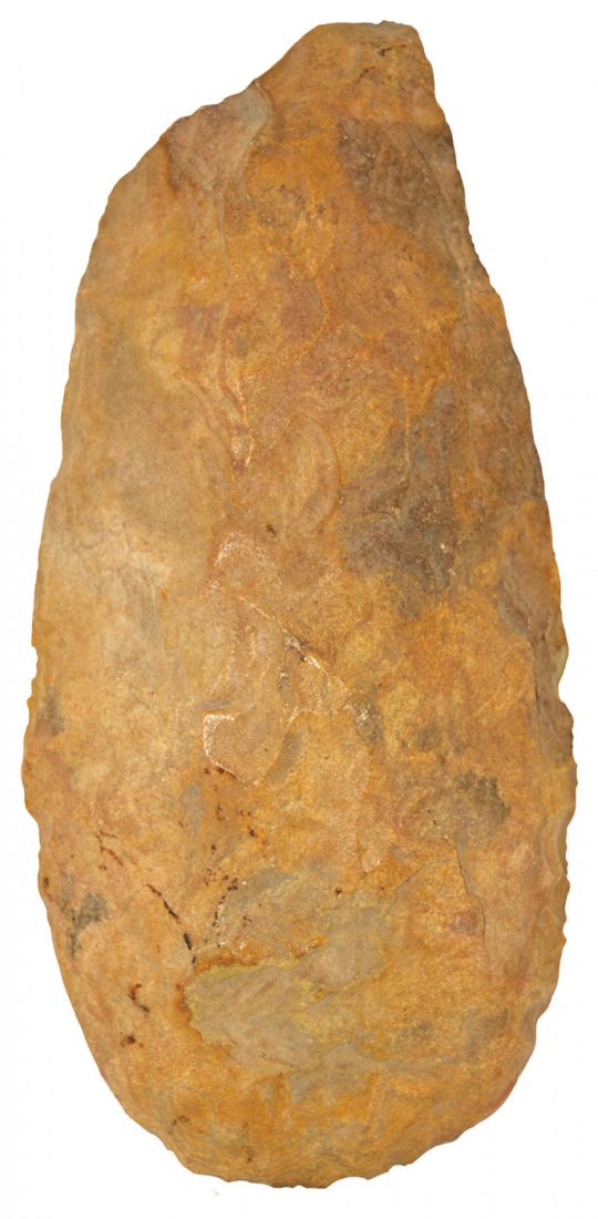 9 1/2" Mill Creek Spade.  Scott Co, IL.  Damage to haft (1 of 2)