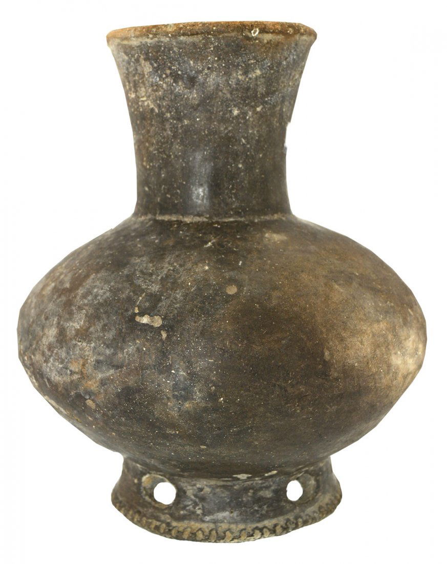 7 3/8" H.  Bell Plain Pedestal Bottle.  AR.  Excellent (1 of 4)