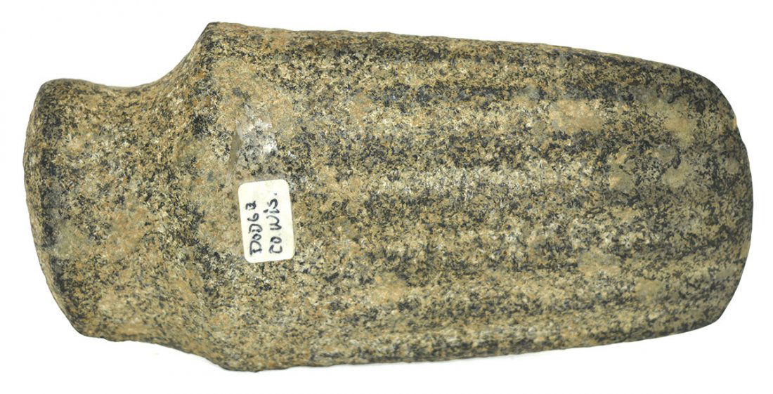 5 1/2" Fluted Axe.  Dodge Co, WI.  Well weathered, few (1 of 2)