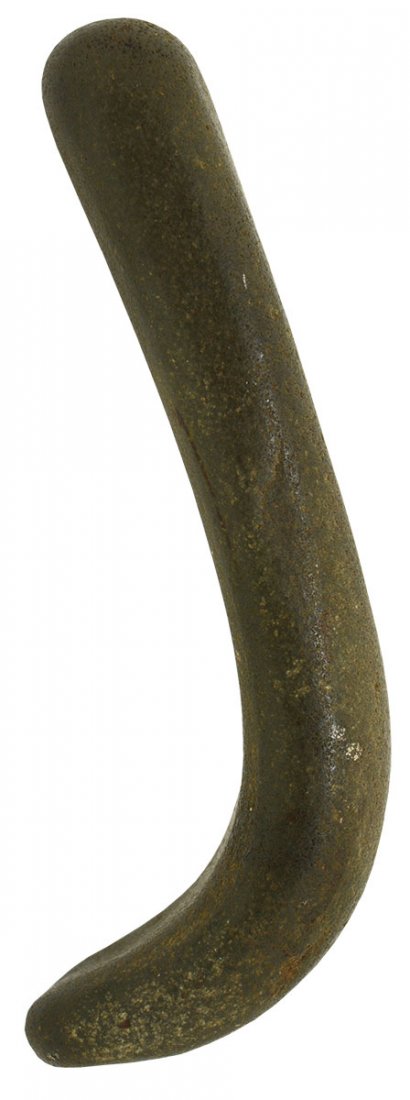 Unusual 4 1/2" Stone Tool.  Finely made green (1 of 2)