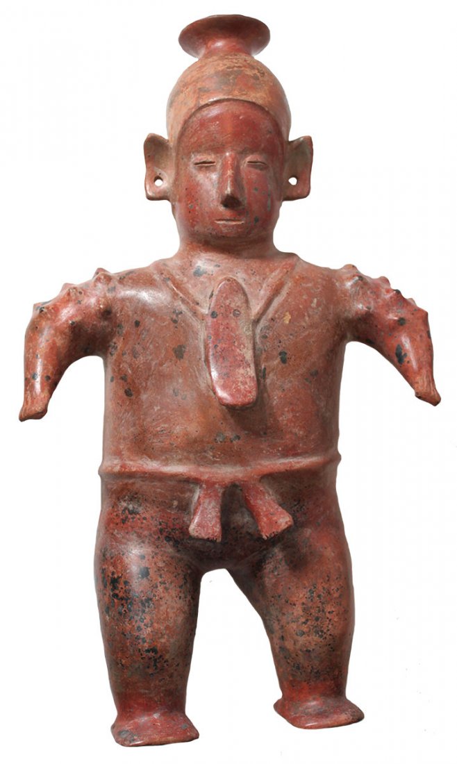17 3/4" Standing Male Figure.  Large ceramic effigy. (1 of 8)