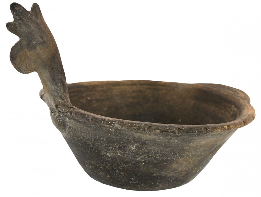 10 5/8" D.  Mace Effigy Bowl.  AR.  Rare type.  Solid (1 of 4)