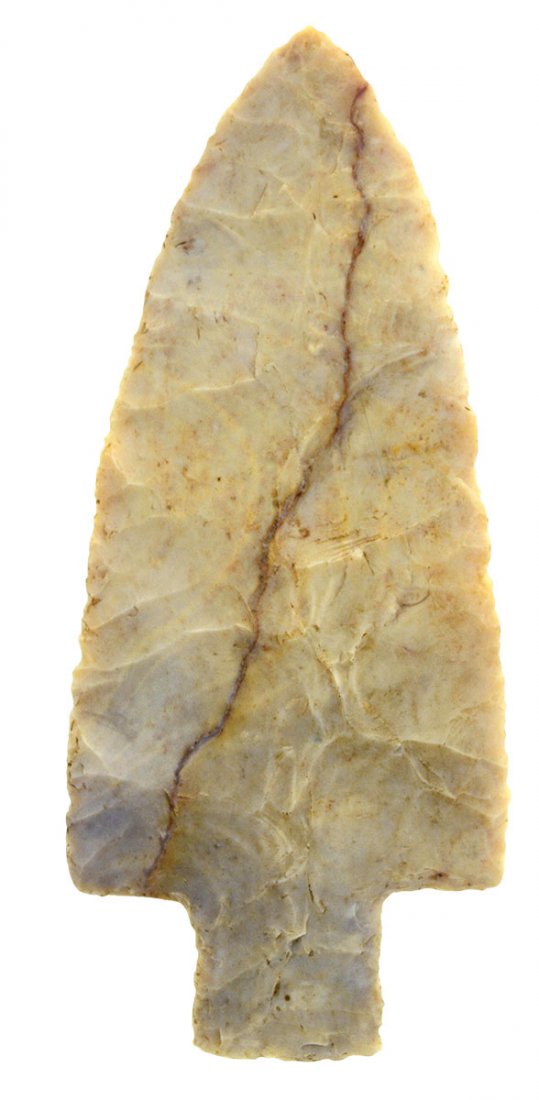 4 13/16" Adena.  Seneca Co, OH.  Thin, Flintridge. (1 of 2)