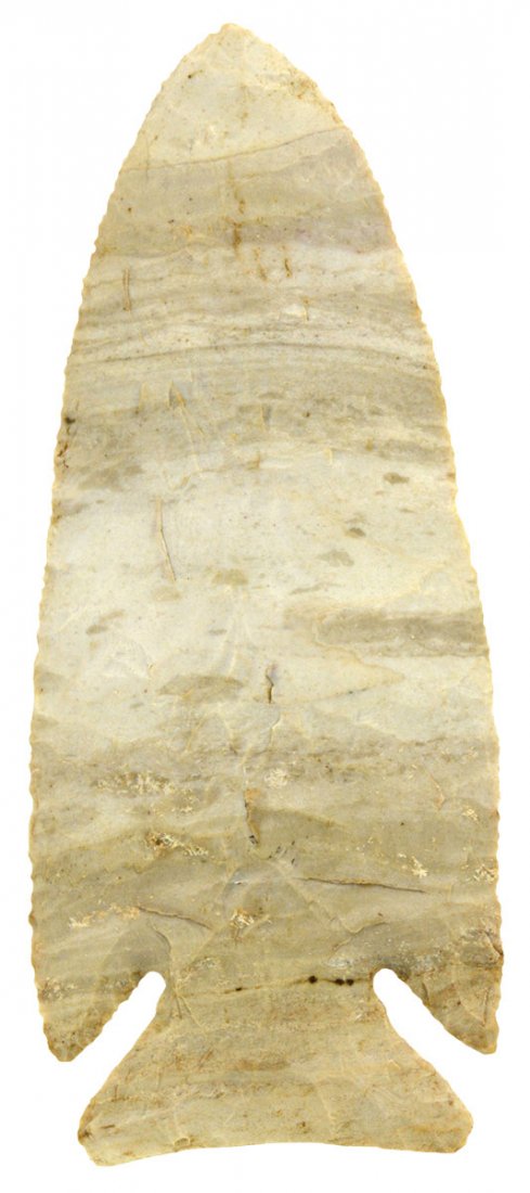 3 7/8" Diagonal Notch.  IL.  Rechipping on edge. (1 of 3)