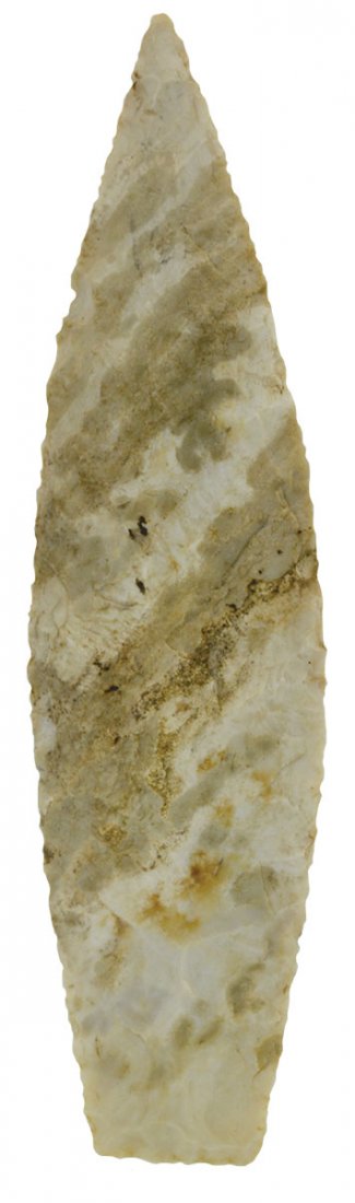 5 7/8" Sedalia.  Boone Co, MO.  Striped material. (1 of 3)