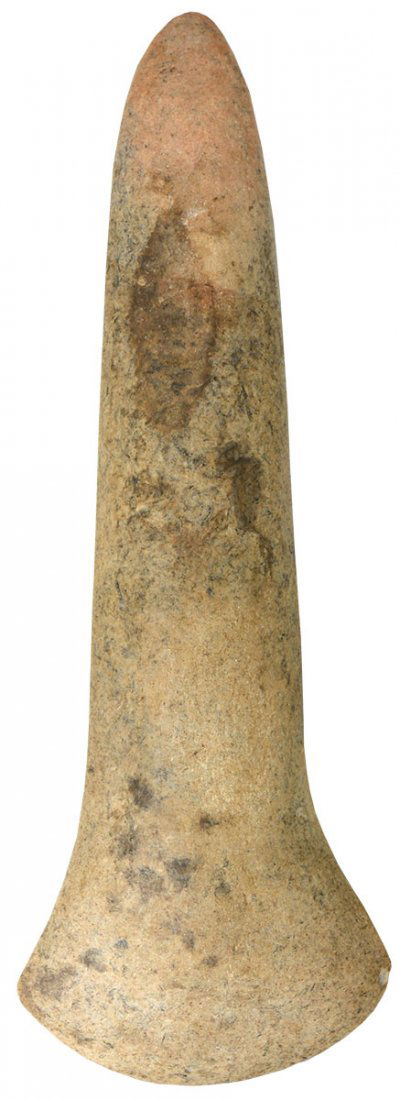 8 7/8" Polished Flint Spud.  Jersey Co, IL.  In the Leo (1 of 4)