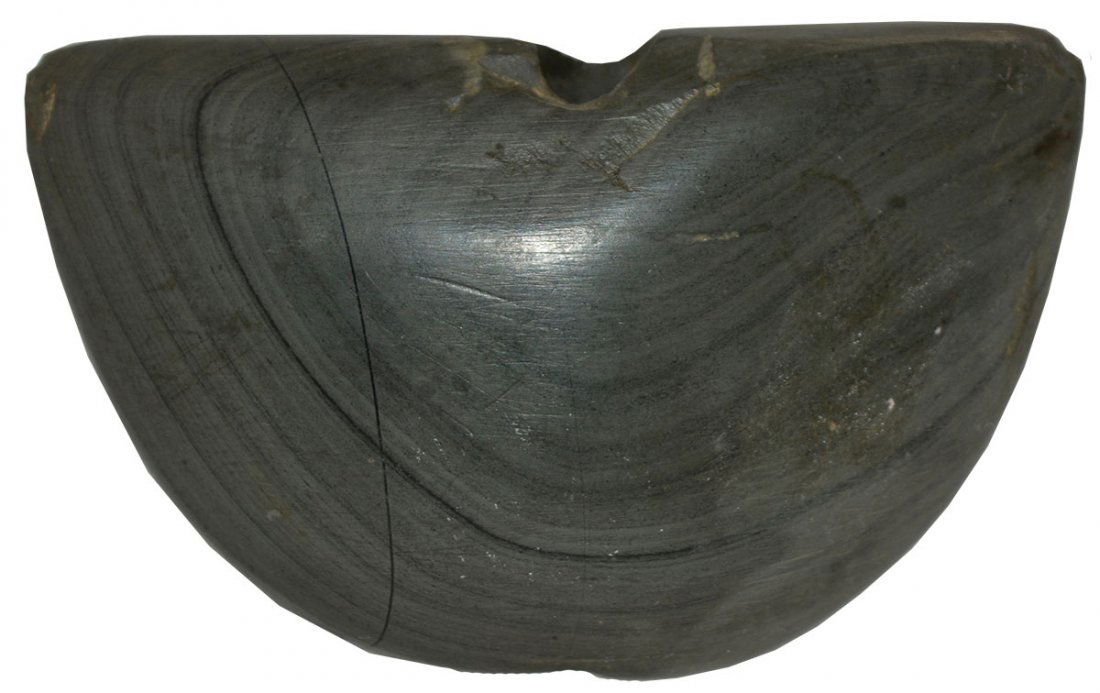 3 5/16" Winged Bannerstone.  IN.  Banded slate.  Good (1 of 3)