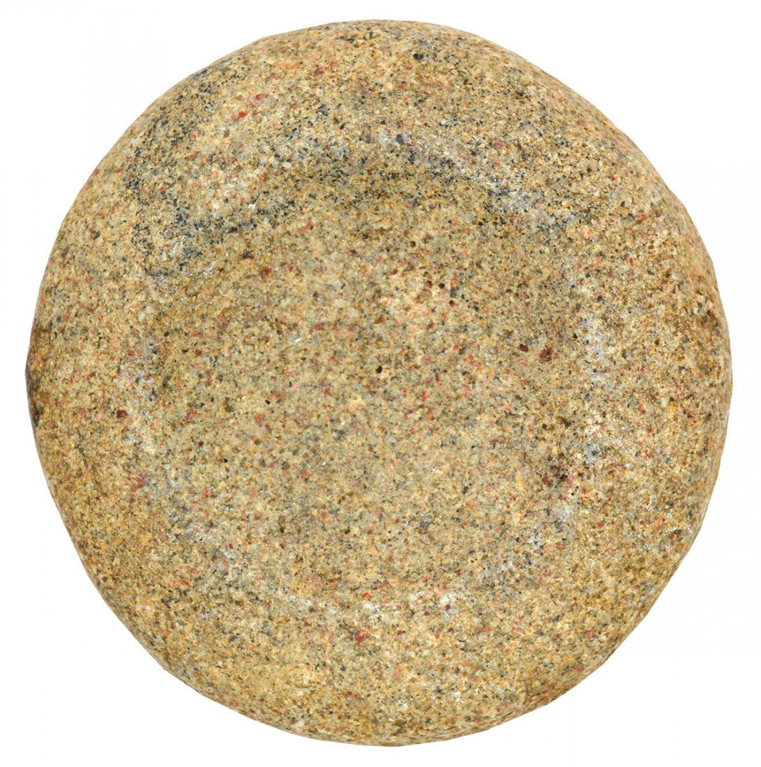 4 1/4" Discoidal.  OH.  Cupped, weathered Quartzite. (1 of 4)