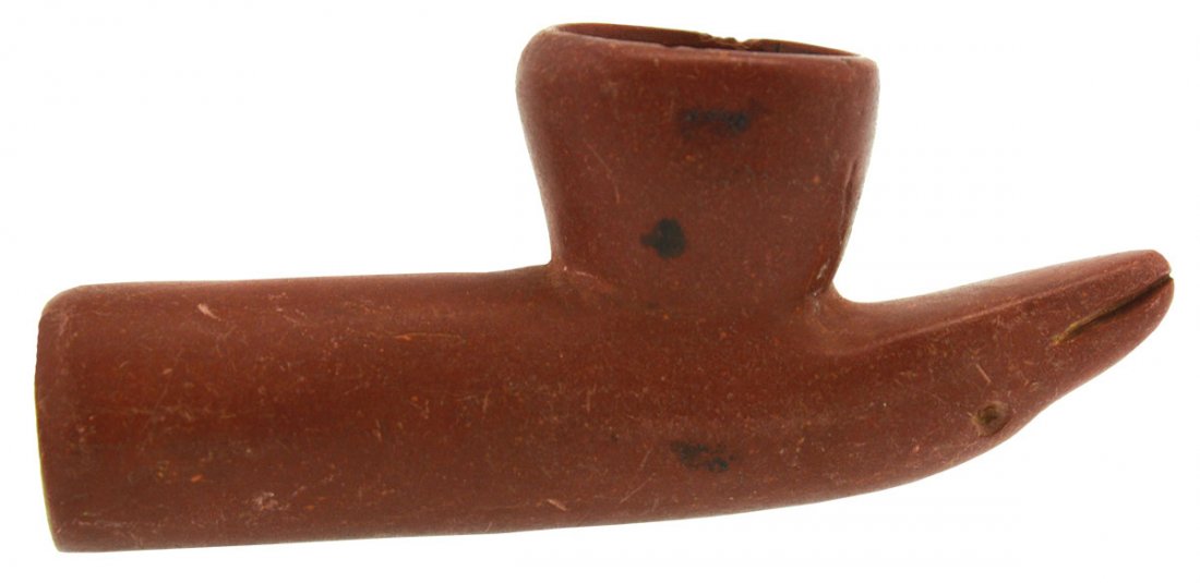 3" Historic Animal Effigy Catlinite Pipe.  Early (1 of 3)