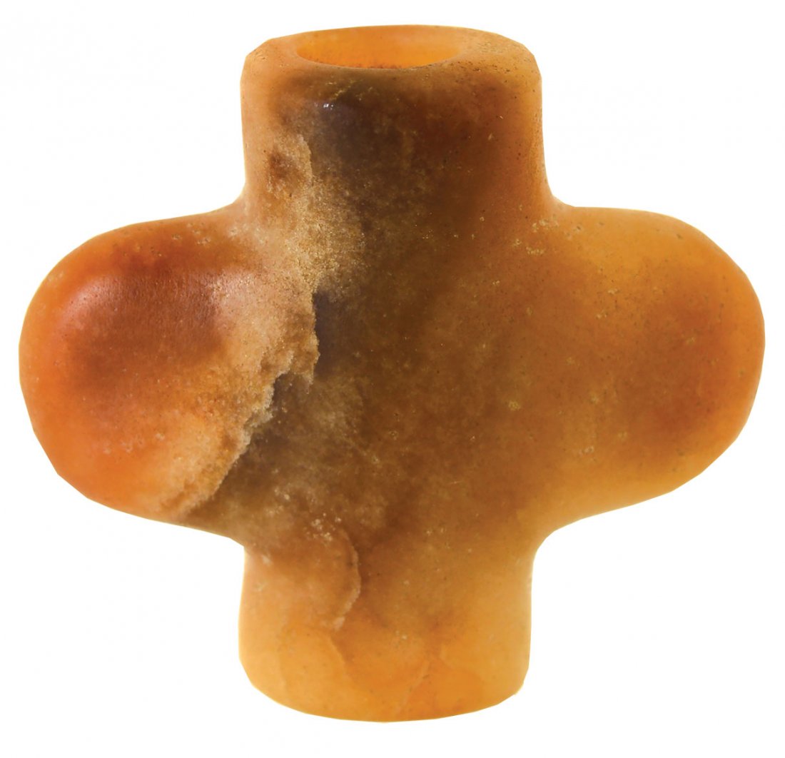 2 7/16" Bottle Bannerstone.  Cass Co, IL.  Pictured in (1 of 5)