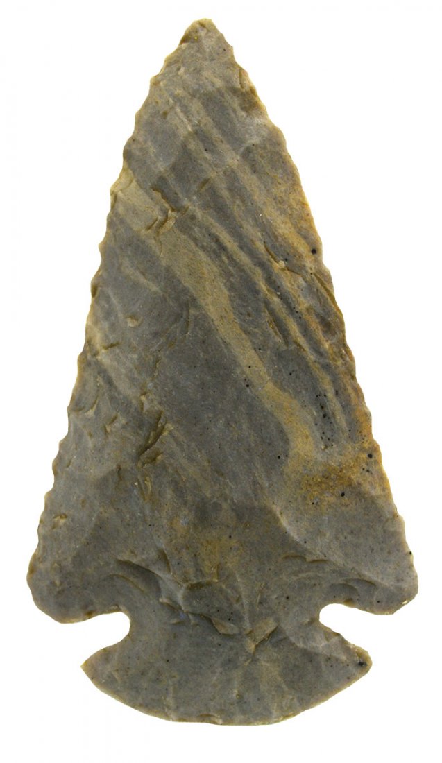 2 9/16" Dovetail.  IN.  Striped Hornstone.  Ex-Zimmert, (1 of 2)