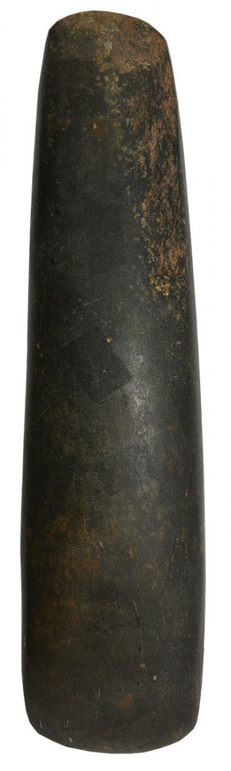 10 3/8" Black Hardstone Celt.  Summit Co, OH.  Pictured (1 of 2)