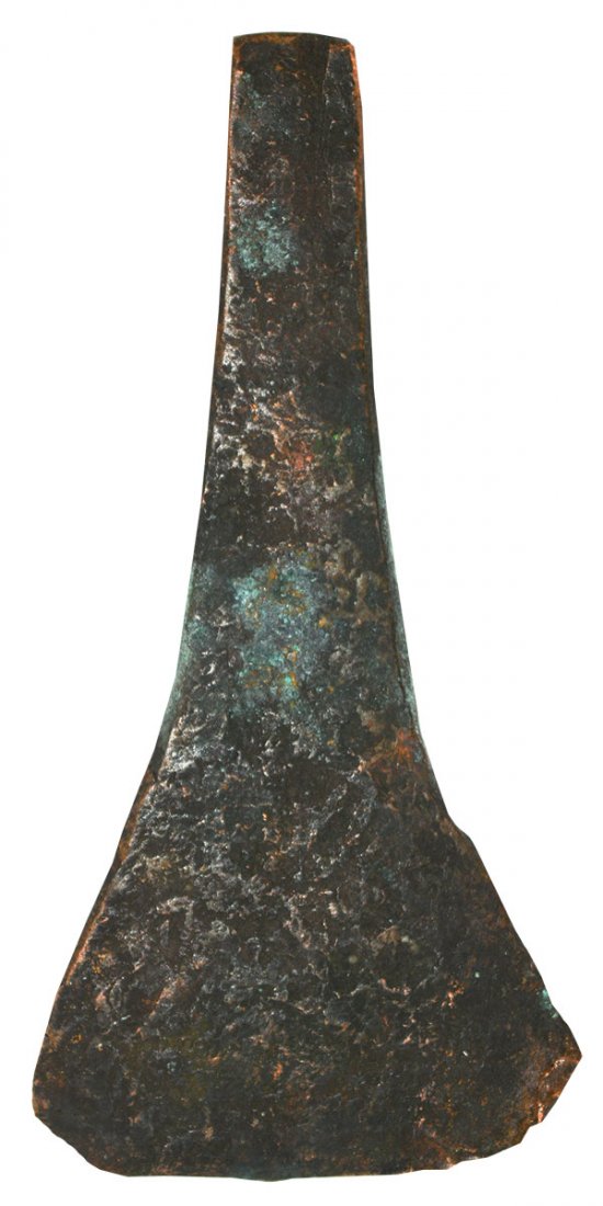 3 1/2" Copper Flared Celt.  IL. Ex-Davis.  Very good (1 of 2)