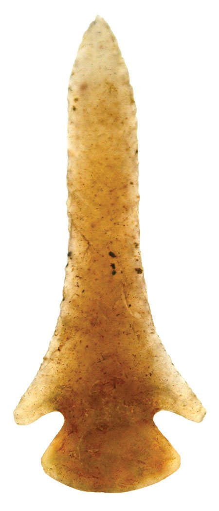 2 Agee points found by Glen Kizzia.  Kidd Site.  Pike (1 of 6)