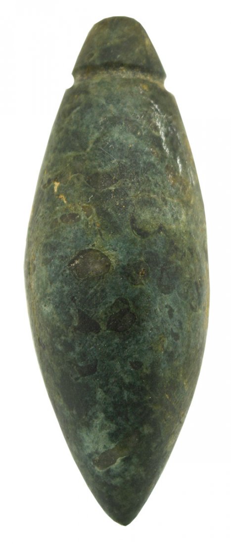 2 3/16" Grooved Plummet.  Eastern TN.  Davis G9 COA. (1 of 3)