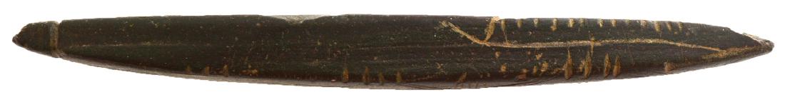 4 7/8" Engraved Pick.  OH.  Rare,  brown slate.  A few (1 of 4)