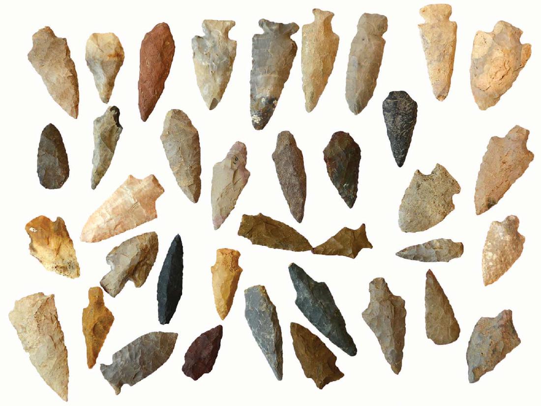 37 Flint Artifacts (1 1/4"-5 3/16").  Midwestern.  Some (1 of 1)