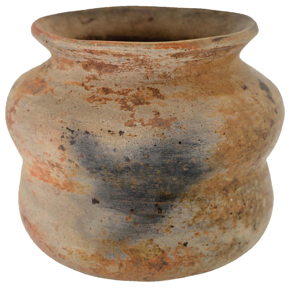 5 1/8" H.  Lobed Jar.  White slip.  Jackson COA (1 of 5)