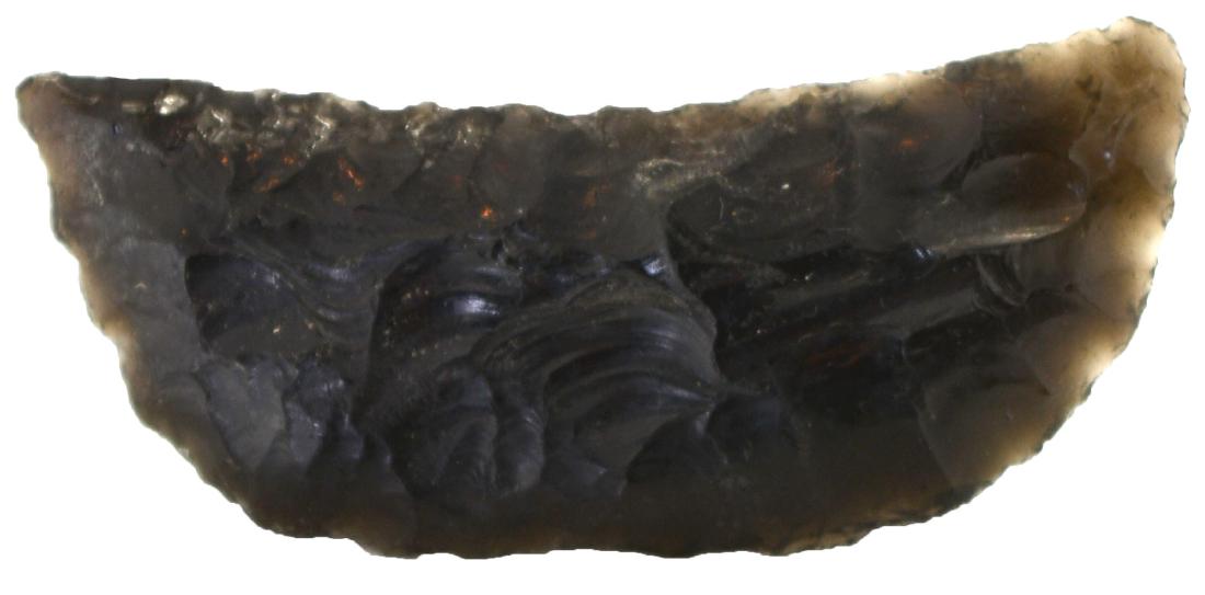 2 1/8" Crescent Blade.  OR.  Obsidian.  Thin, well made (1 of 2)