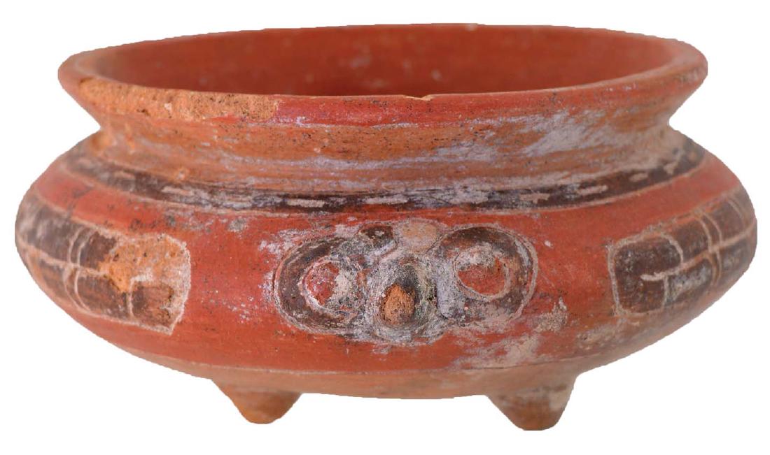 6" D. Turtle Effigy Bowl.  Costa Rica.  Nicely painted (1 of 4)