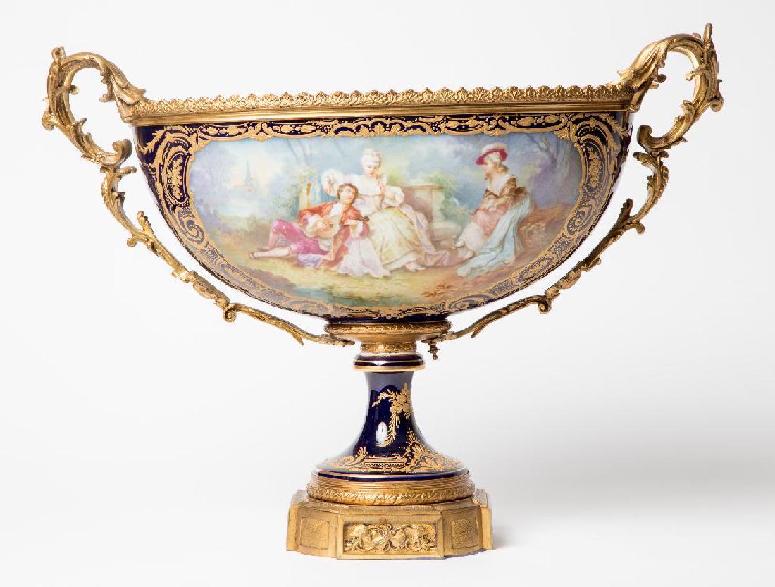 A SEVRES STYLE FRENCH ORMOLU CENTERPIECE (1 of 13)