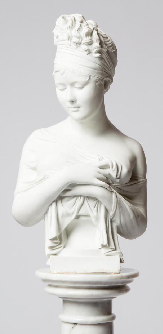 WHITE BISQUE BUST AFTER JEAN ANTOINE HOUDEN (1 of 15)