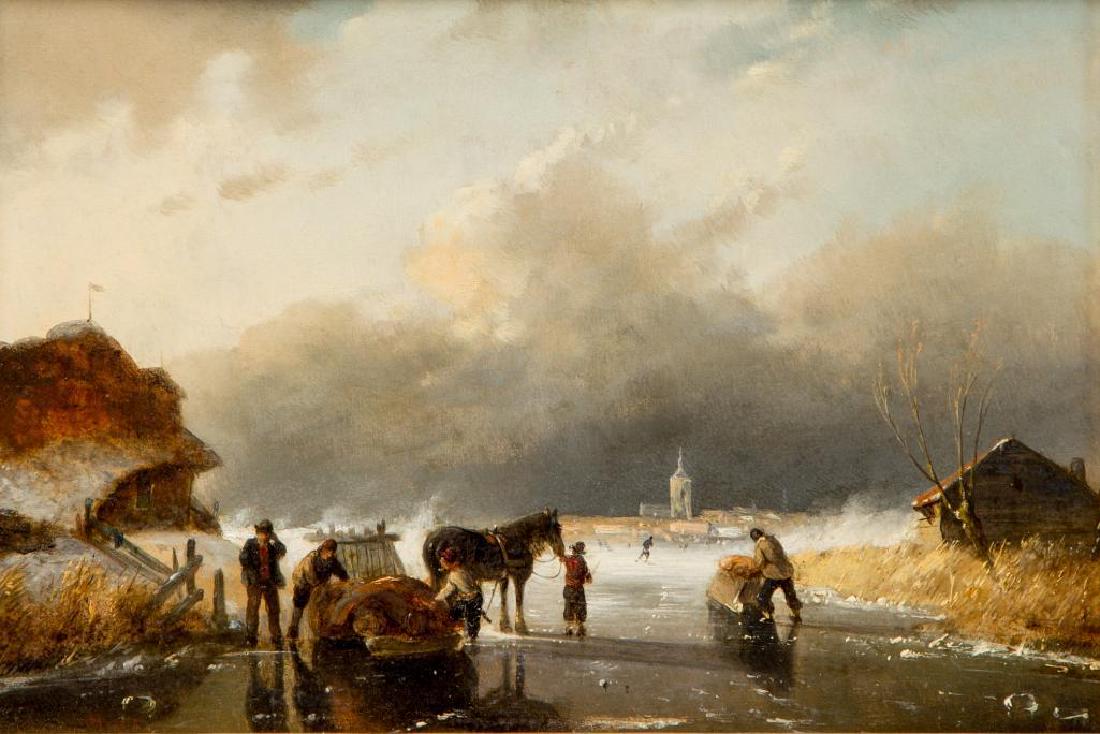 DUTCH SCHOOL OIL ON BOARD, UNSIGNED (1 of 7)