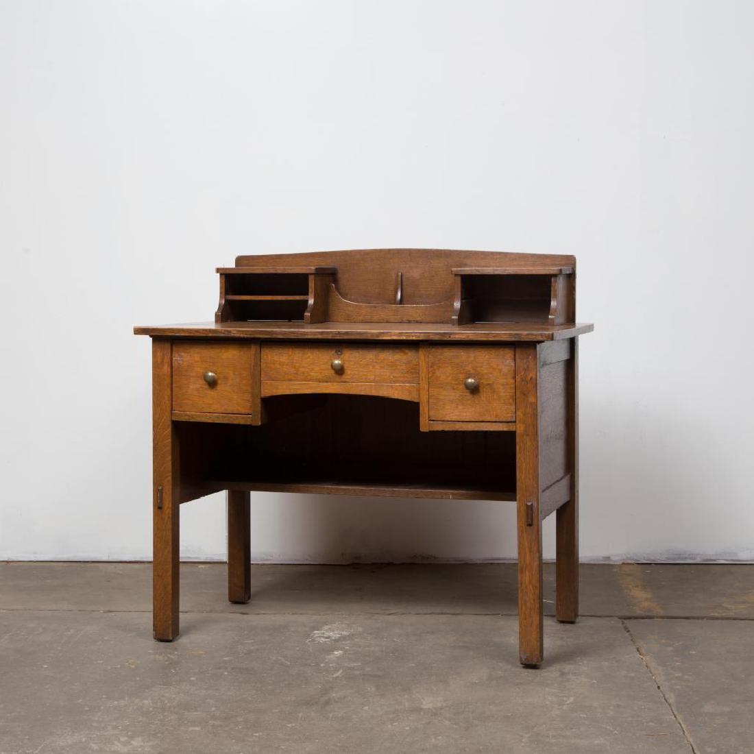 A Stickley Desk Attr To Frank Lloyd Wright Hotel