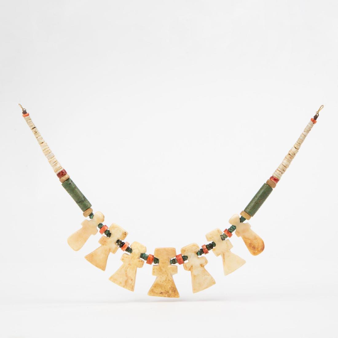 A PRE-COLUMBIAN SHELL & VARISCITE NECKLACE (1 of 8)