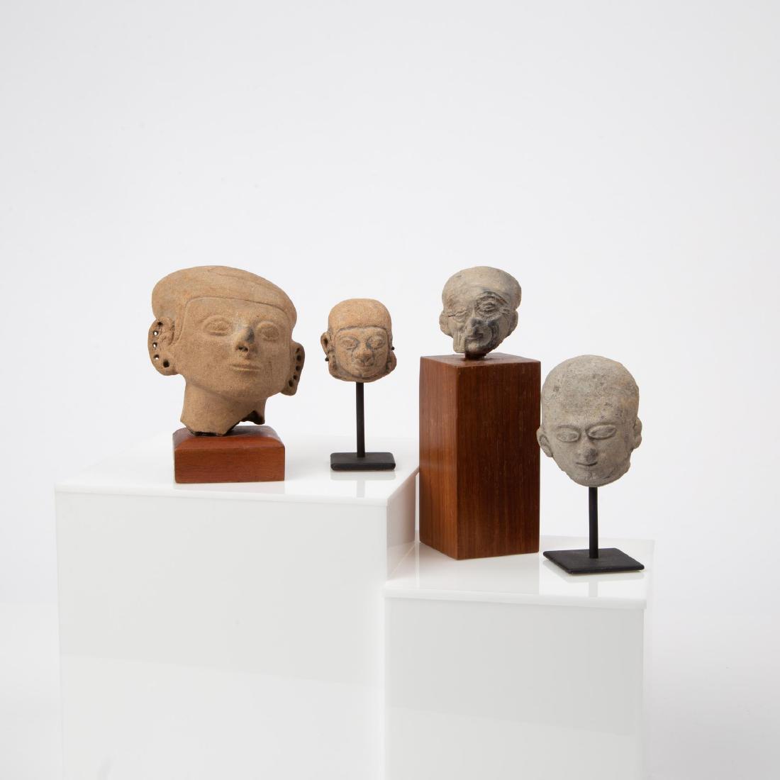 FOUR TUMACO CULTURE EFFIGY HEADS (1 of 20)