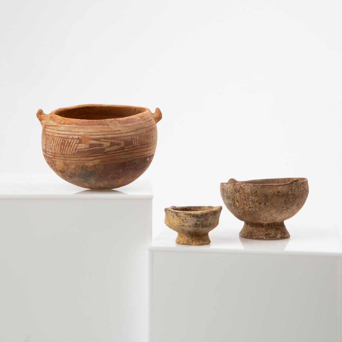 THREE PRE-COLUMBIAN MUISCA POTTERY BOWLS (1 of 20)