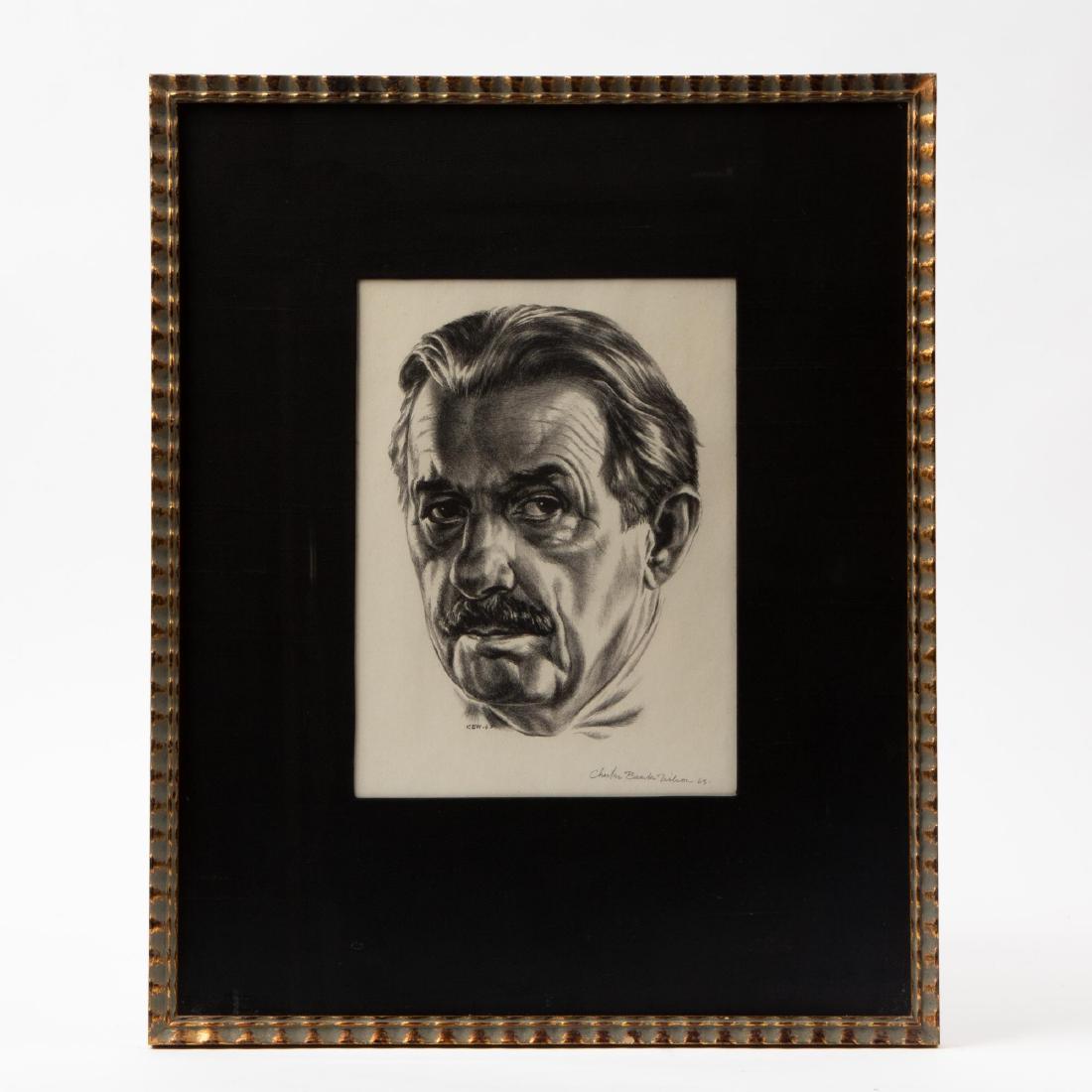 CHARLES BANKS WILSON (1918-2013) SIGNED LITHOGRAPH: Charles Banks Wilson (American, 1918-2013) Thomas Hart Benton, 1963Â Lithograph on paper Signed and dated in pencil: "Charles Banks Wilson 63." Frame size: 21.5 x 17.5 inches. Sight size: 11.5 x 8.