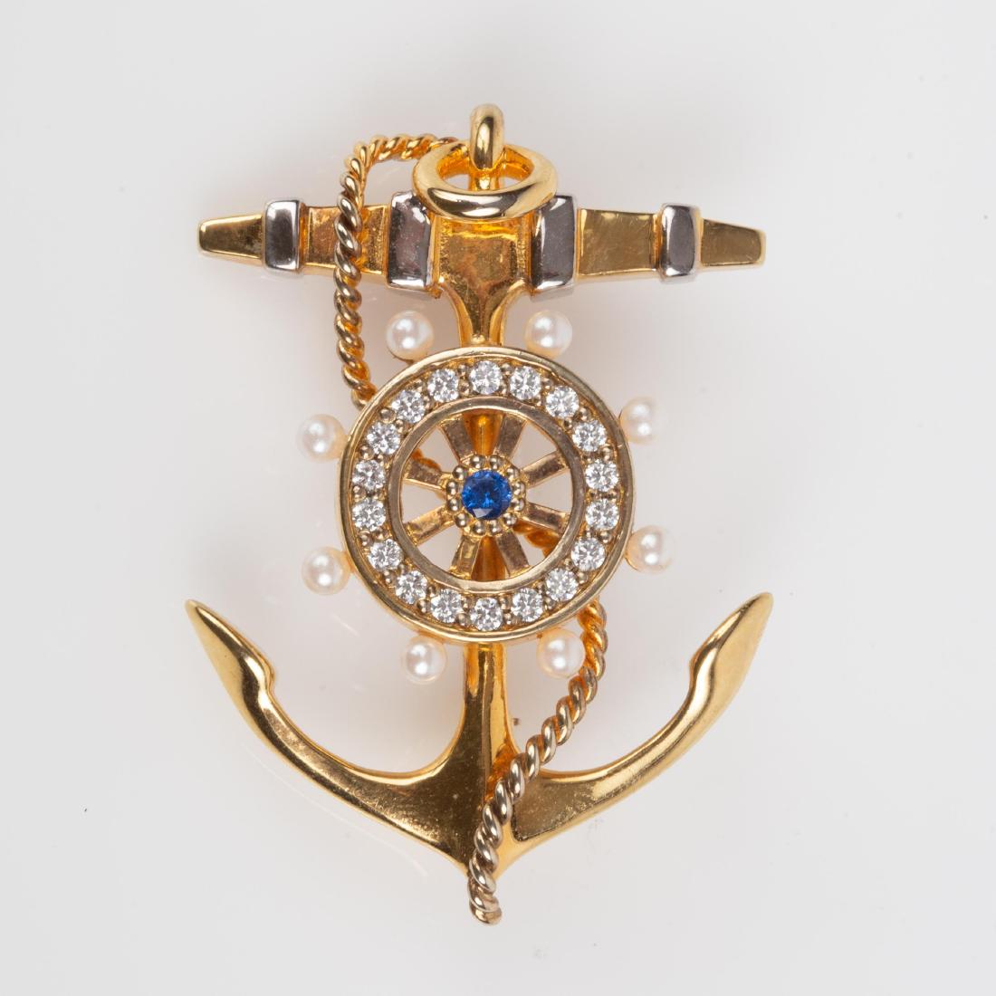 Ann Hand Sterling Brooch "Fair Winds & Following Seas" (1 of 7)