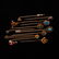 Group of 12 Gold and Gemstone Stick Pins, 10K & 14K