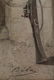 Alexandre Bida Orientalist Drawing, Arnaute - 7