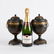 19th c. English Regency Tole Chestnut Urns, Pair - 2