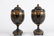 19th c. English Regency Tole Chestnut Urns, Pair - 4